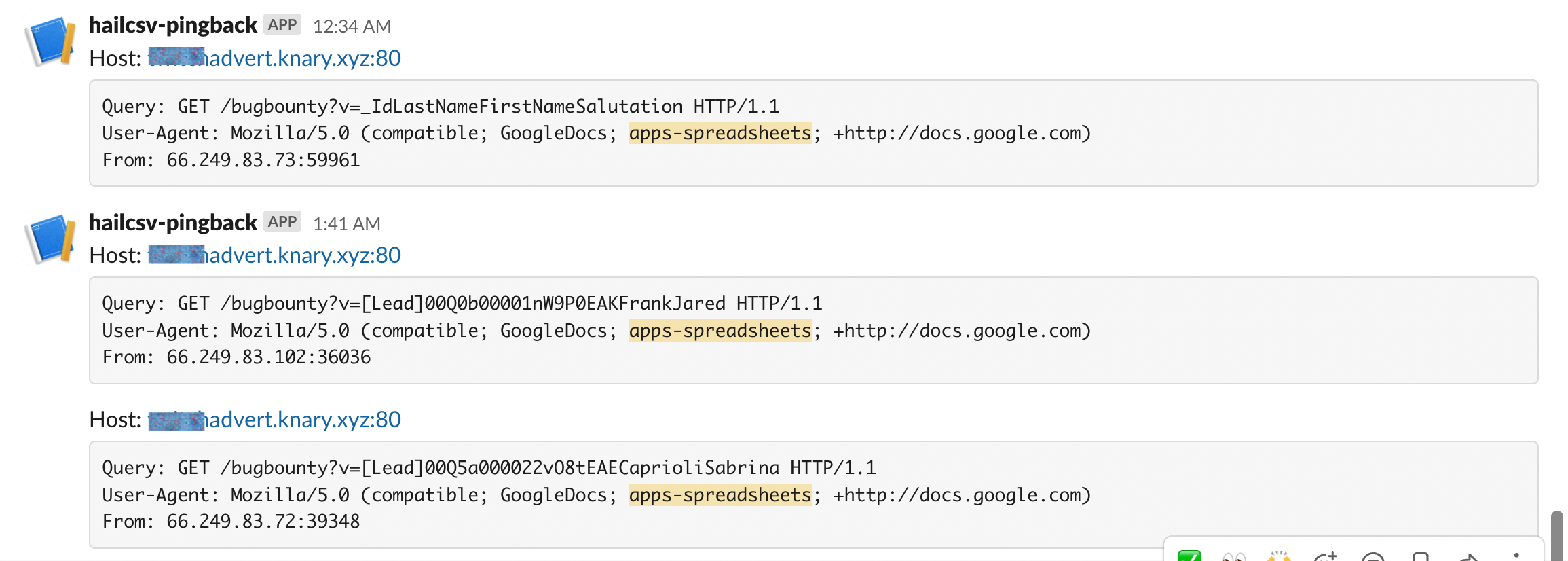 Advertising Form Leaking Data
